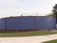 Zbiornik wody czystej wybudowany w ramach kontraktu „Modernizacja i rozbudowa Ujęcia i Stacji Uzd