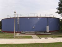 Zbiornik wody czystej wybudowany w ramach zadania „Modernizacja i rozbudowa Ujęcia i Stacji Uzdat