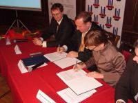 Moment podpisania umowy o dofinansowanie Projektu „Gospodarka wodno-ściekowa w aglomeracji Włocławek II etap” w dniu 20...